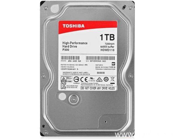 Toshiba P300 1TB 64MB 3.5"  7200rpm