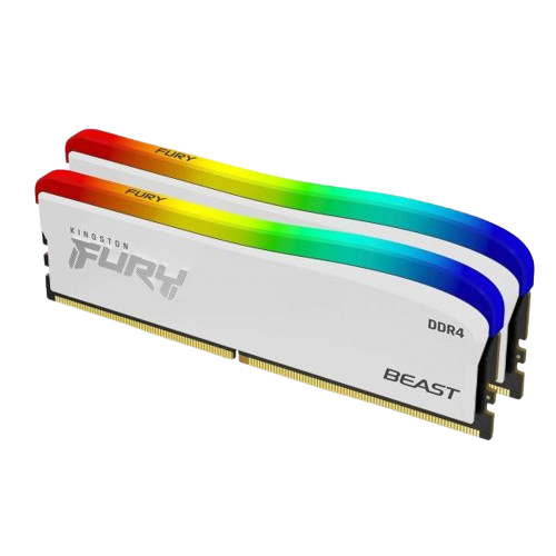 Kingston 16GB 3200MHz DDR4 CL16 DIMM Fury Beast RGB White