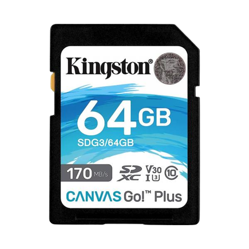 Kingston 64GB SDXC Canvas Go Plus 170MB / s Read UHS-I