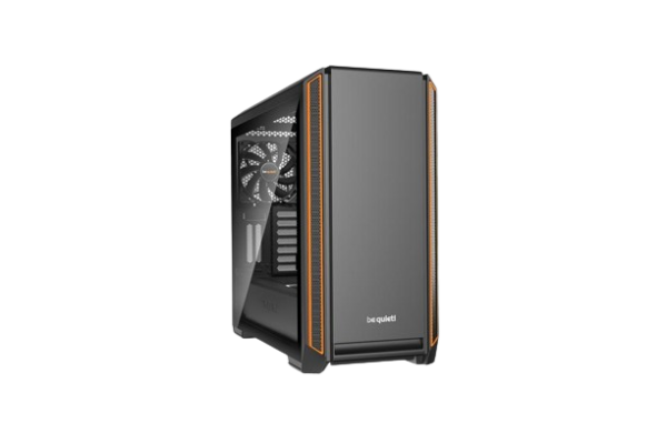 CASE BE QUIET! ATX Mid-Tower Silent Base 601, 2x140mm Pure Wings 2,Fan controller, Extra thick insulation mats, w/WINDOW, Orange BGW25