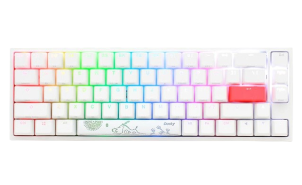 KEYBOARD MECHANICAL DUCKY ONE 2 SF RGB 65% PBT Double-shot keycaps Kailh BOX Brown, Pure White DKON1967ST-KUSPDWWTK