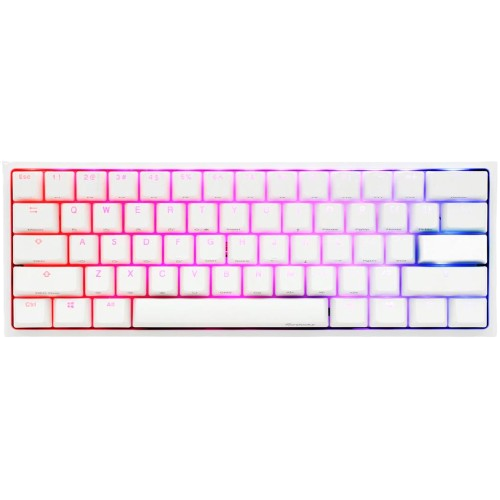 KEYBOARD MECHANICAL DUCKY ONE 2 MINI RGB 60% PBT Double-shot keycaps Kailh BOX Red, Pure White V2 DKON2061ST-KUSPDWWTR