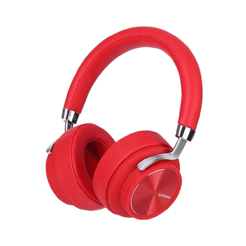 HEADPHONES WIRELESS LENOVO, Bluetooth w/microphone, Red HD800