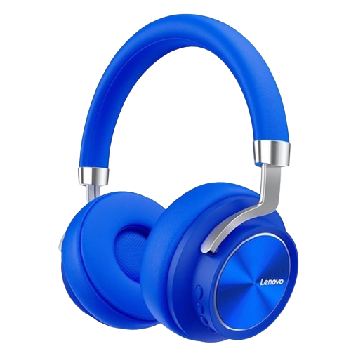 HEADPHONES WIRELESS LENOVO, Bluetooth w/microphone, Blue HD800