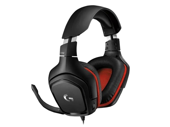 HEADPHONES LOGITECH Gaming-Headset G332 black/red w/microphone 981-000757, 1x3.5mm / 2x3.5mm