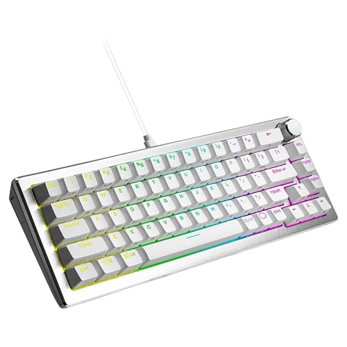 Cooler Master CK720 Hot-Swappable 65% Silver / White Mechanical Gaming Keyboard
