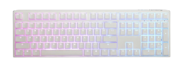 KEYBOARD MECHANICAL DUCKY ONE 3 FULL SIZE RGB PBT Double-shot keycaps HOT-SWAPPABLE Cherry MX Blue, Pure White, DKON2108ST-CUSPDPWWWSC1