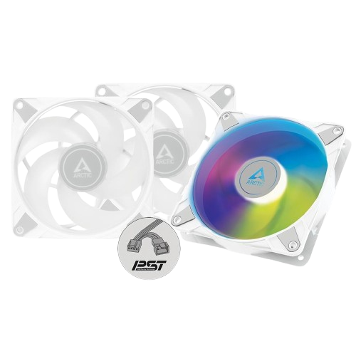 COOLERS CASE FAN 120mm ARCTIC P12 PWM PST A-RGB 0dB Pack of 3 (3x120mm) 2000 RPM WHITE ACFAN00258A