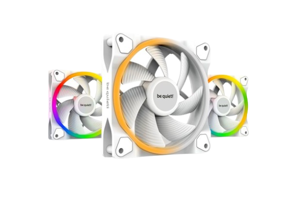 COOLERS CASE FAN 3x120mm BE QUIET! LIGHT WINGS WHITE PWM 1700rpm ARGB, RIFLE BEARING, Triple Pack, BL100