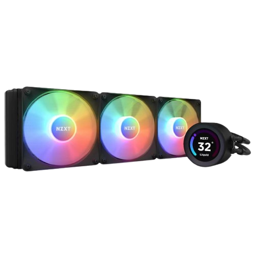COOLERS CPU AIO NZXT Kraken 360 ELITE RGB, 3x120mm F120 RGB Core fans, RGB Controller, w/2.36" LCD display, RL-KR36E-B1, MATTE BLACK