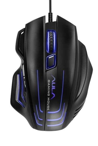 MOUSE WIRED AULA , Nomad Gaming Mouse, USB, 6 colors, 2000DPI,  Black 9002S