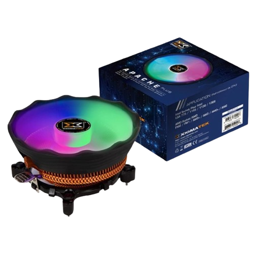 COOLERS CPU XIGMATEK APACHE PLUS  UNIVERSAL, 120mm, 4 COLOURS RGB, 65W