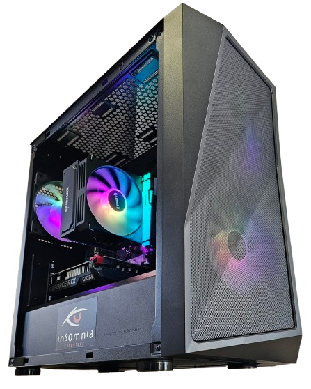 Insomnia Shadow Spectre: A620, Ryzen 5 8400F, 16GB DDR5-6000, RTX3060 8GB, 1TB NVMe