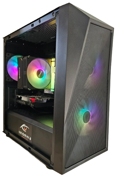 Insomnia Shadow Spectre: A620, Ryzen 5 8400F, 16GB DDR5-6000, RTX3060 8GB, 1TB NVMe