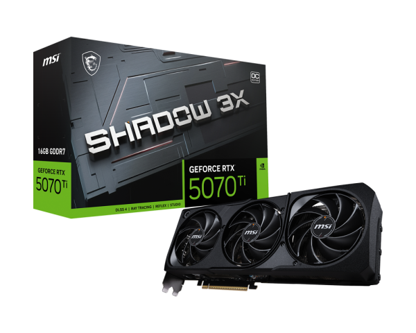 MSI GeForce RTX™ 5070 Ti 16G SHADOW 3X OC