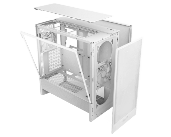 NZXT H5 Flow (2024) Gaming Case White (CC-H52FW-01)