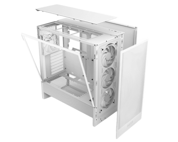 NZXT H5 Flow RGB (2024) Gaming Case White (CC-H52FW-R1)