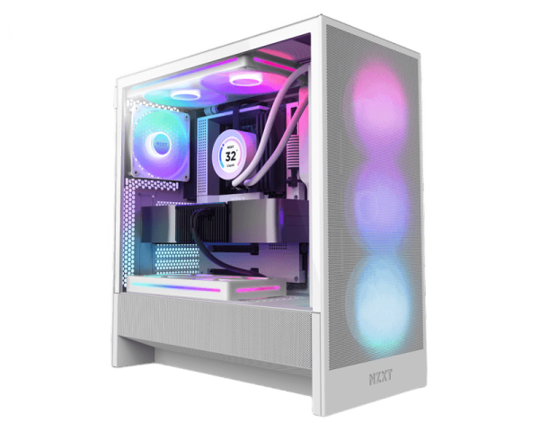 NZXT H5 Flow RGB (2024) Gaming Case White (CC-H52FW-R1)