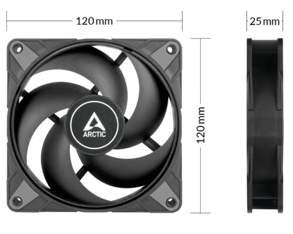 Arctic P12 120mm Max Cooling Fan Black (ACFAN00280A)