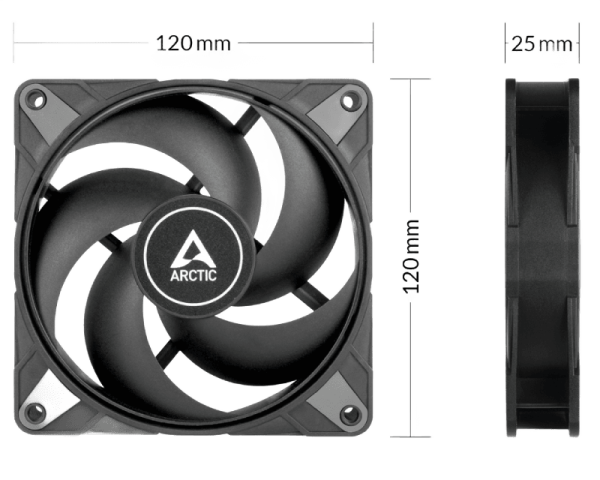 Arctic P12 120mm Max Cooling Fan Black (ACFAN00280A)