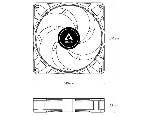 Arctic P14 140mm Max Cooling Fan White (ACFAN00304A)