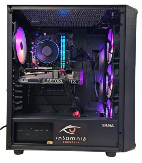 Insomnia Shadow Fury 2: H610, i5 12400F, 16GB DDR4-3200, RTX4060, 1TB NVMe