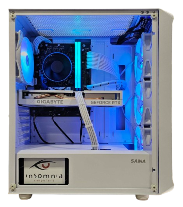 Insomnia Arctic Fury 2: H610, i5 12400F, 16GB DDR4-3200, RTX4060, 1TB NVMe