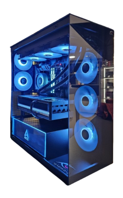 Insomnia Shadow Apex 3 XT: X870E, R9 9950X3D. 64GB DDR5-6000, RTX5090 32GB, 2TB NVMe