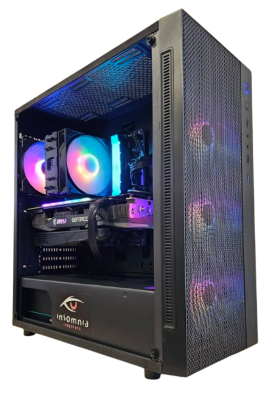 Insomnia Shadow Blaze XT: B660, i5 14400F, 32GB DDR4-3600, RTX 4070 12GB, 1TB NVMe