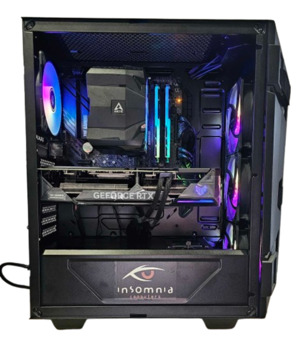 Insomnia Shadow TUF Gaming: B550, Ryzen 7 5700X3D, 32GB DDR4-3200, RTX4070 12GB, 1TB NVMe