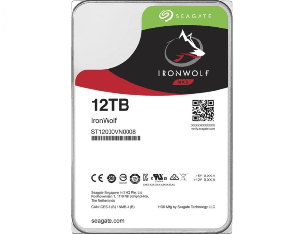 12TB 3.5 inch SATA III 256MB ST12000VN0008 IronWolf