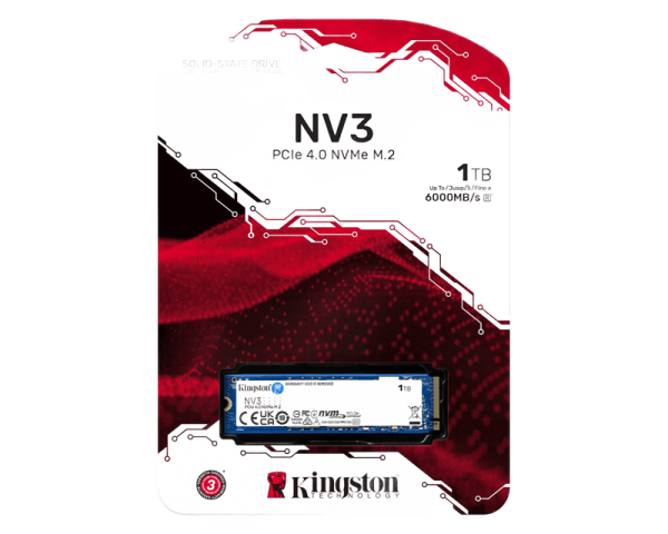 Kingston 1TB M.2 NVME SNV3S / 1000G series NV3 SSD