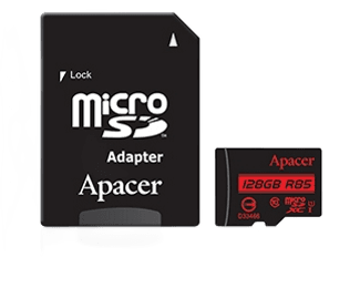 Apacer MicroSDXC 128GB Class 10 + Adapter AP128GMCSX10U5-R