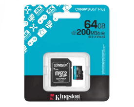 MicroSDXC 64GB CANVAS GO PLUS 200R A2 U3 V30 SDCG4 / 64GB + Adapter