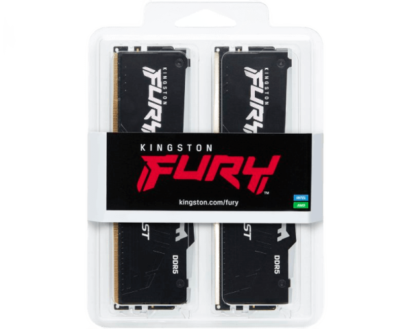 DIMM DDR5 64GB (2x32GB KIT) 5600mt / s KF556C40BBAK2-64 FURY BEAST RGB Black XMP