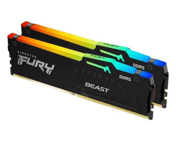 DIMM DDR5 64GB (2x32GB KIT) 5600mt / s KF556C36BBEAK2-64 FURY BEAST RGB EXPO
