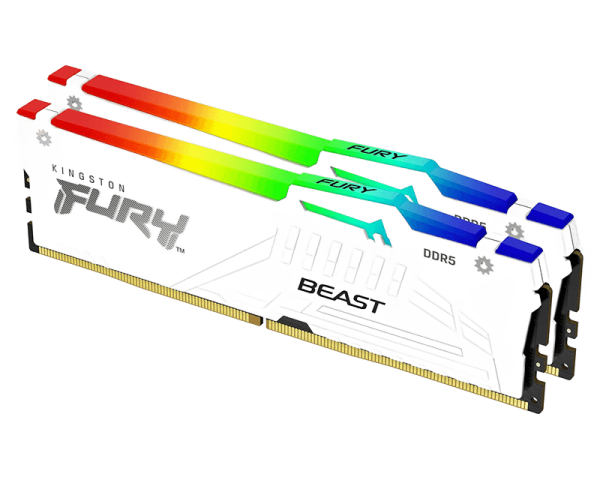 DIMM DDR5 64GB (2x32GB Kit) 5600mt / s KF556C36BWEAK2-64 FURY BEAST RGB White Expo