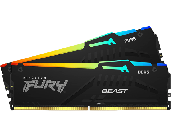 DIMM DDR5 64GB (2x32GB Kit) 6400mt / s KF564C32BBEAK2-64 FURY BEAST BLACK RGB EXPO