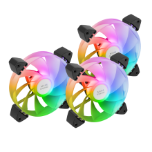 MARS Gaming FAN KIT MF-3AR ARGB Reversed 3in1 3x120mm Full Ring Illumination Black