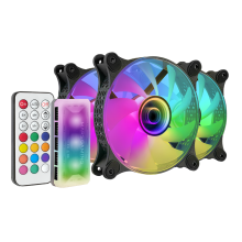 MARS Gaming FAN KIT ARGB MF-3DKIT 3in1 3x120mm Infinite 3D Mirror Fans Black