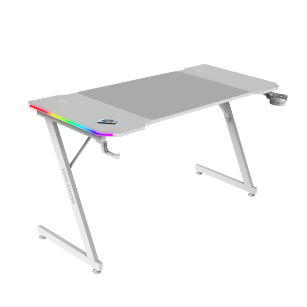 MARS Gaming Desk MGD-X140RGB White