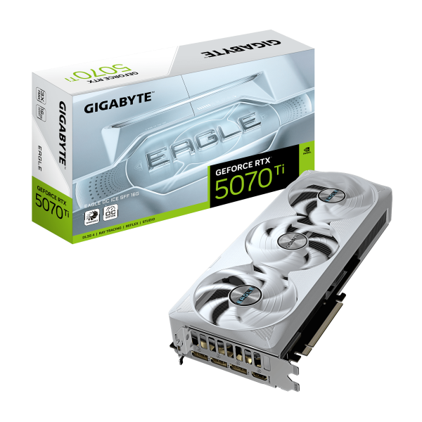 GIGABYTE NVIDIA GEFORCE RTX 5070 TI EAGLE ICE 16GB 256BIT GV-N507TEAGLEOC ICE-16GD REV. 1