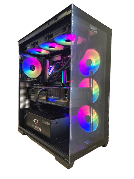 Insomnia Shadow Glass 3: Ryzen 7 7800X3D, RTX5070Ti AORUS Elite, 32GB DDR5-6000