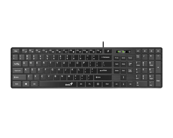 Genius Slimstar 126 USB US KeyBaord Black