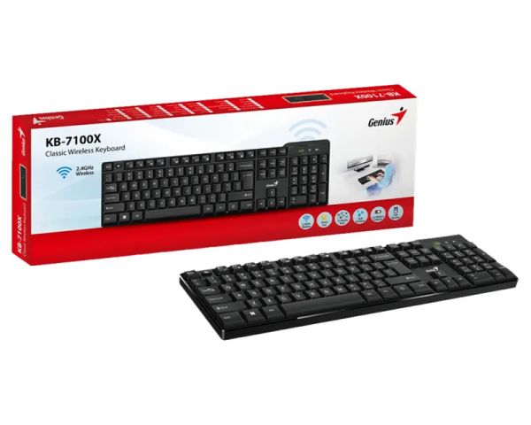 Genius KB-7100x USB Wireless Keyboard Black