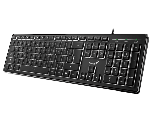 Genius Slimstar 820 USB US Keyboard Black