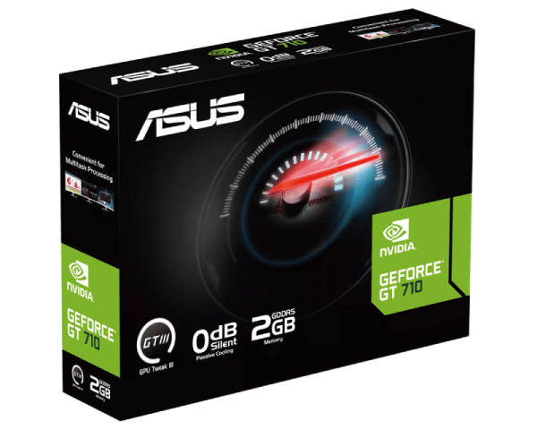 ASUS NVIDIA GEFORCE GT 710 2GB 64BIT GT710-SL-2GD5-BRK-EVO