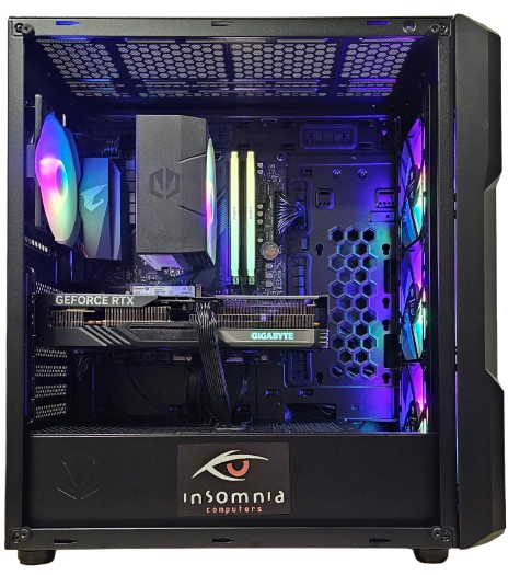 Insomnia Shadow Strike 2: B550, Ryzen 7 5700X3D, 32GB DDR4-3200, RTX4060Ti 8GB, 1TB NVMee