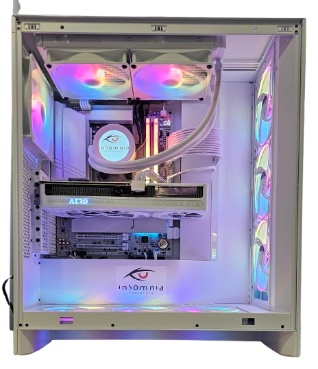 Insomnia Arctic Storm 2 XT: X870, Ryzen 7 9800X3D, 64GB DDR5-6000, RTX5080, 2TB NVMe