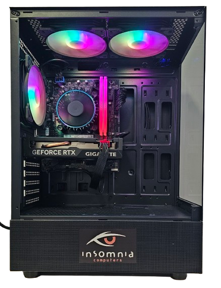 Insomnia Shadow Abyss: H610, Core i5 12400F, 16GB DDR4-3200, RTX4060 8GB, 1TB NVMe